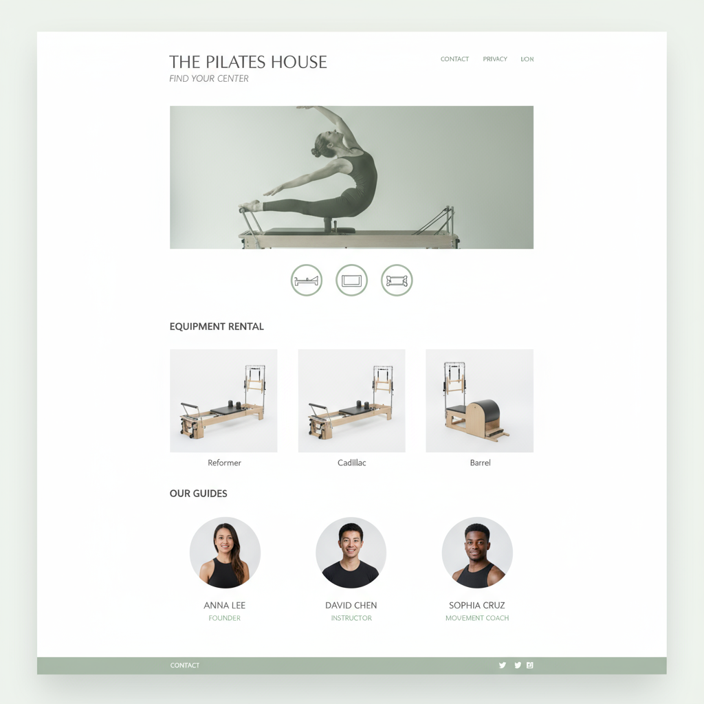 Power Pilates Gym - Yoga & Pilates website template